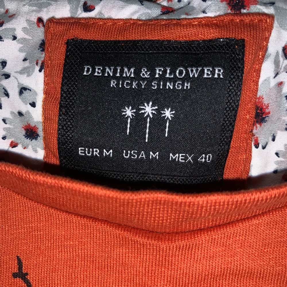 Orange T-Shirt with Birds